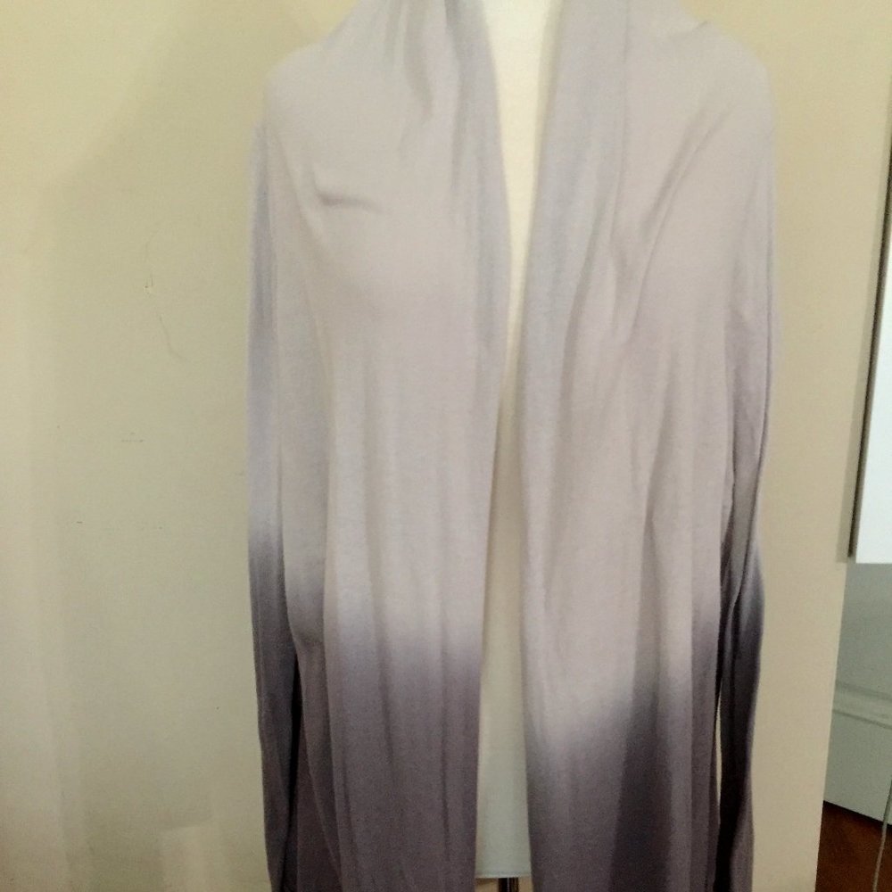 Daisy Fuentes Ombre extra long Cardigan in greys